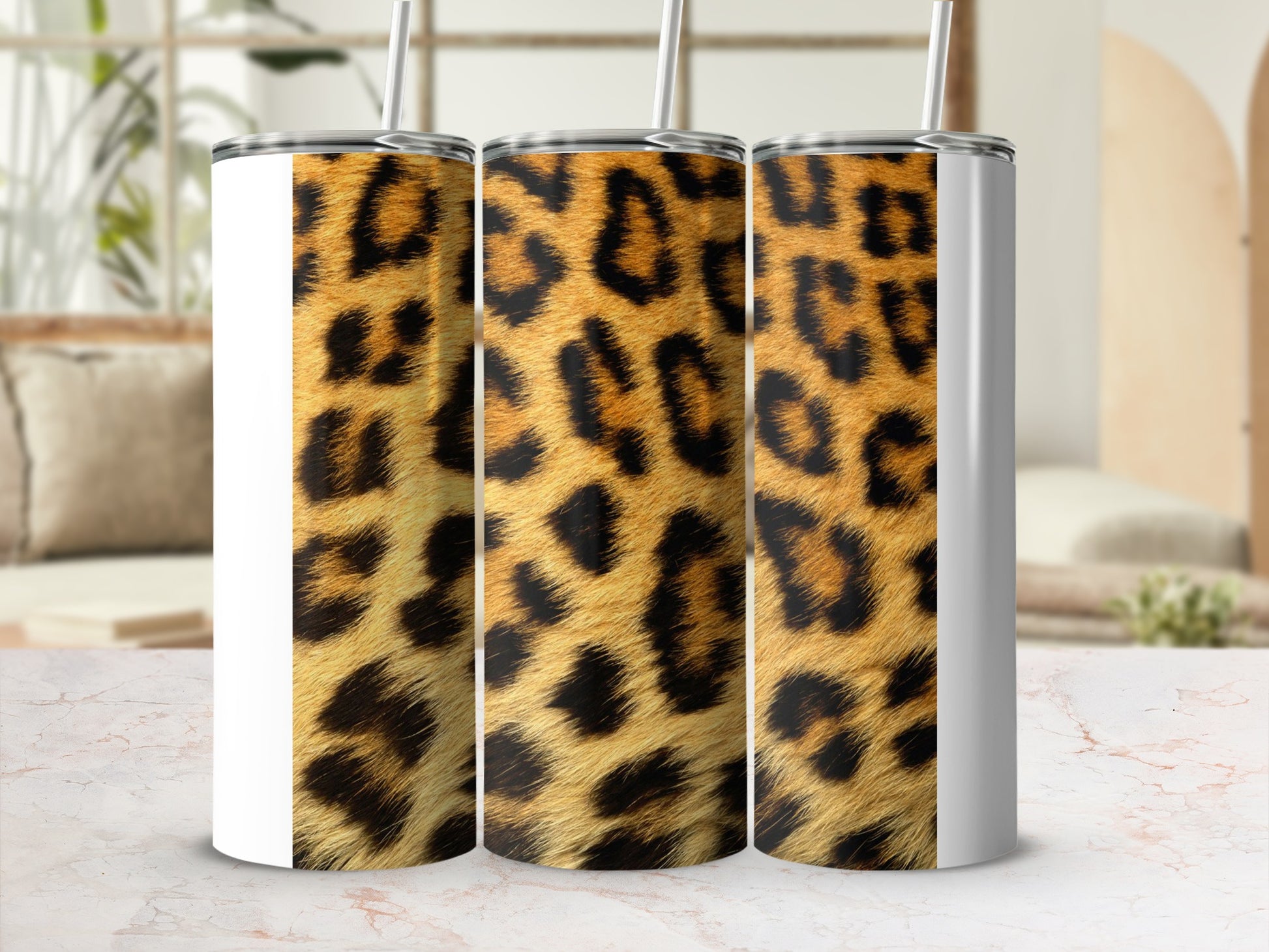 Leopard Patterned Tumbler Beverage Container product type