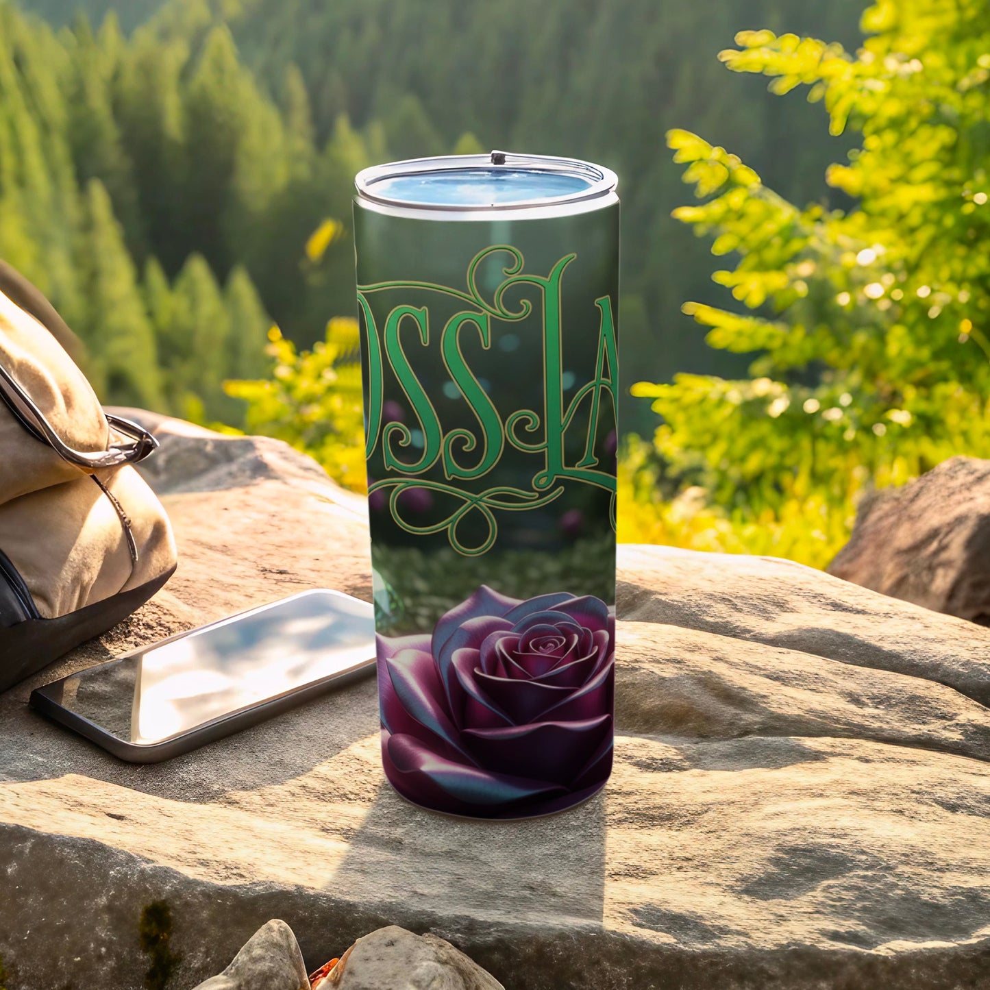 Vibrant Floral Art Insulated Travel Tumbler Cup