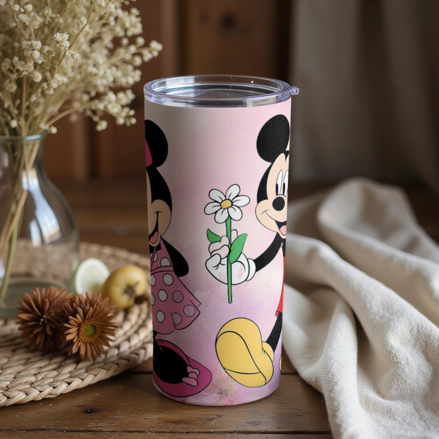 Mickey and Minnie Mouse Drinking Tumbler
