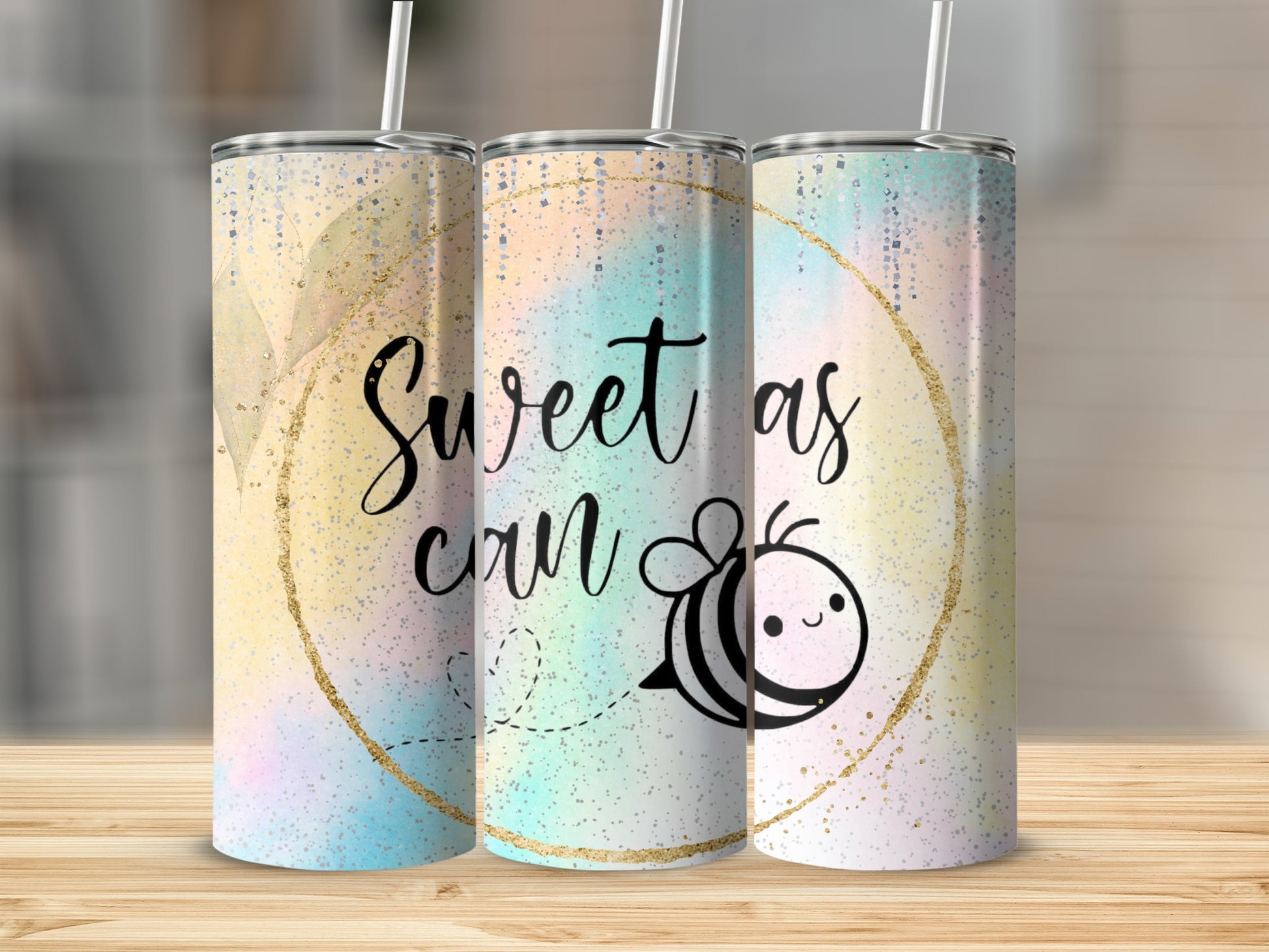 Sweet As Can Bee Adorable Glittery TumblerProduct