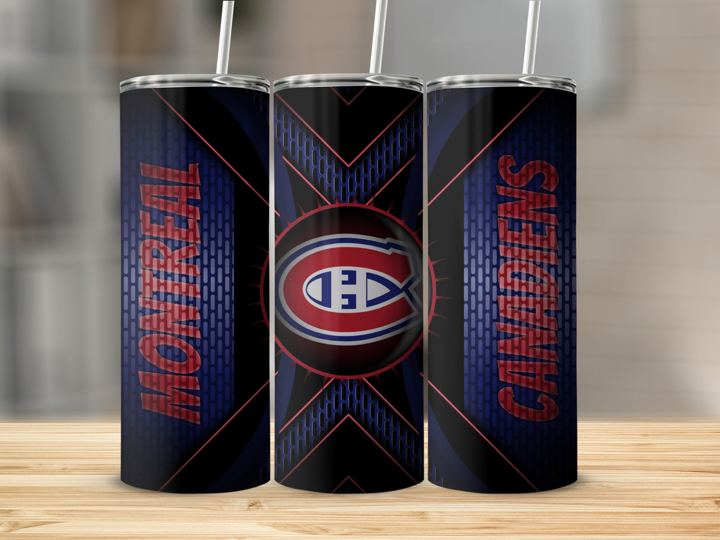 Montreal Canadiens Hockey Team Logo Blue Red Tumblers