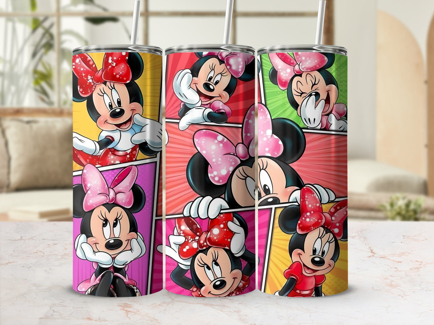 Colorful Character Design Tumbler with Fun Expressions
