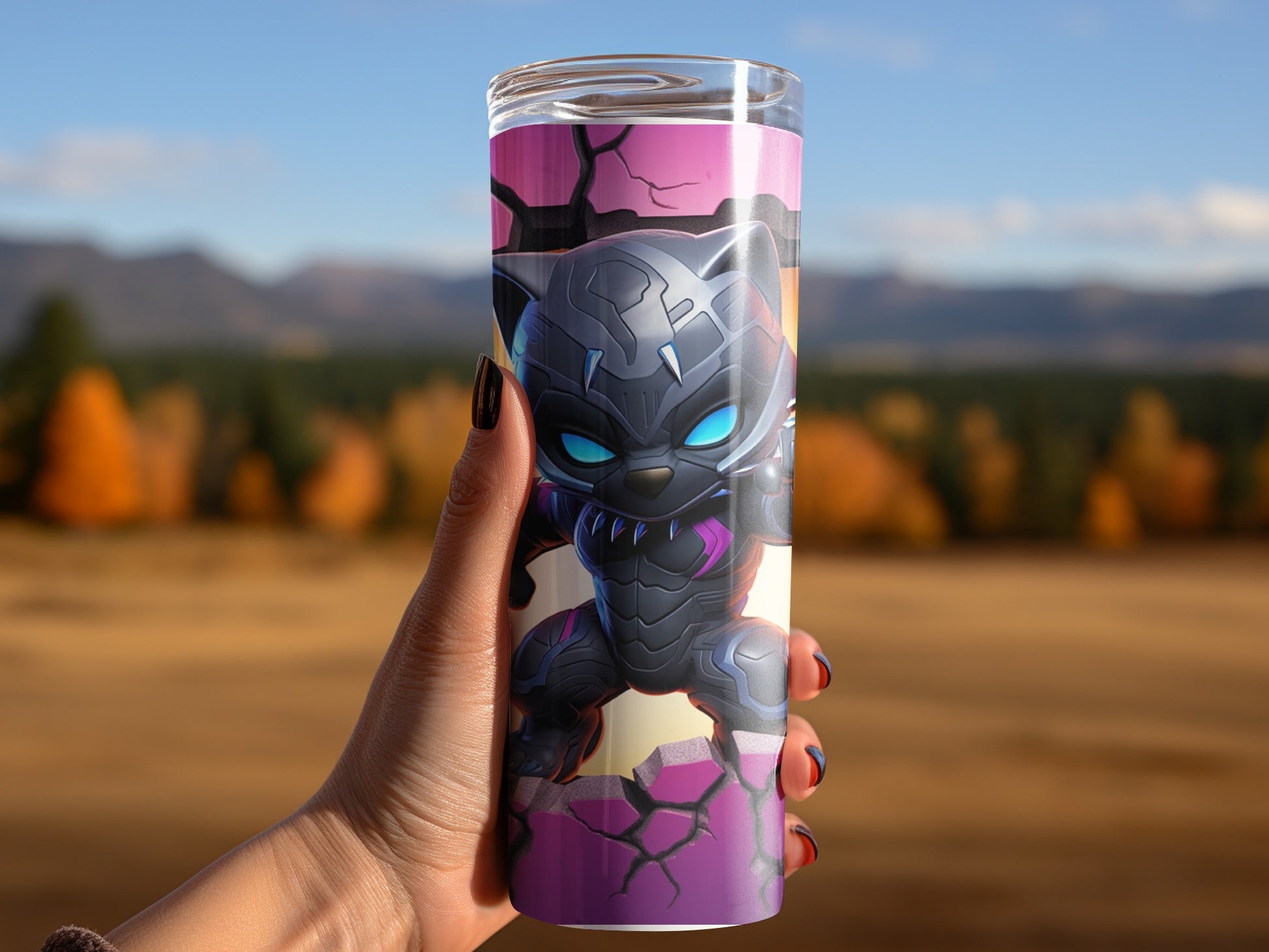 Heroic Panther Themed Tumbler for Everyday Hydration