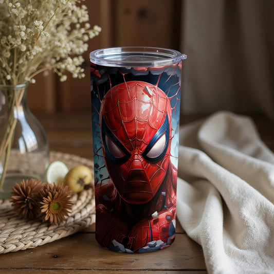 Amazing Detailed Spider-Man Design Tumbler for Fans