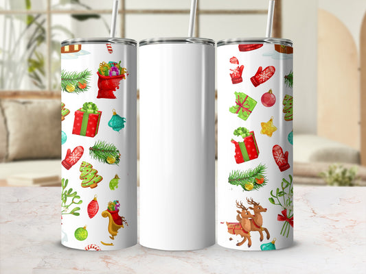 Festive Christmas Design Tumbler for Holiday Season