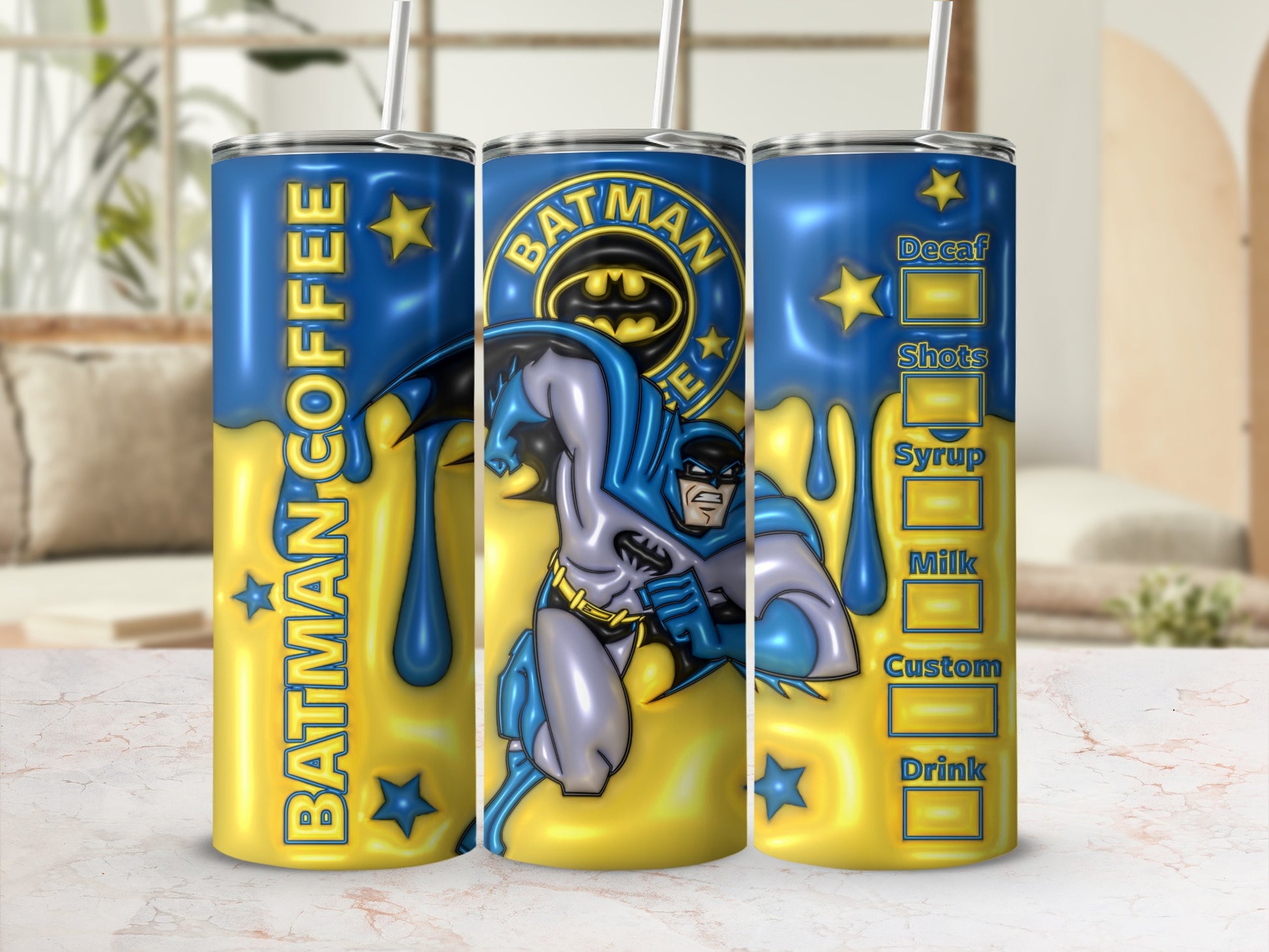 Batman Coffee Customizable Drink Tumbler