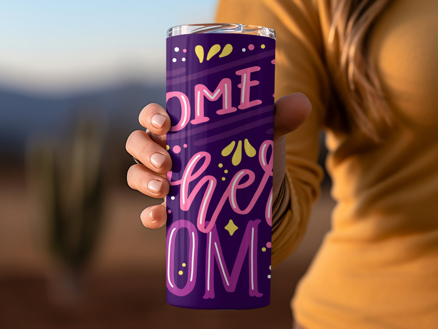 Home Sweet Home Purple Travel Mug Tumbler