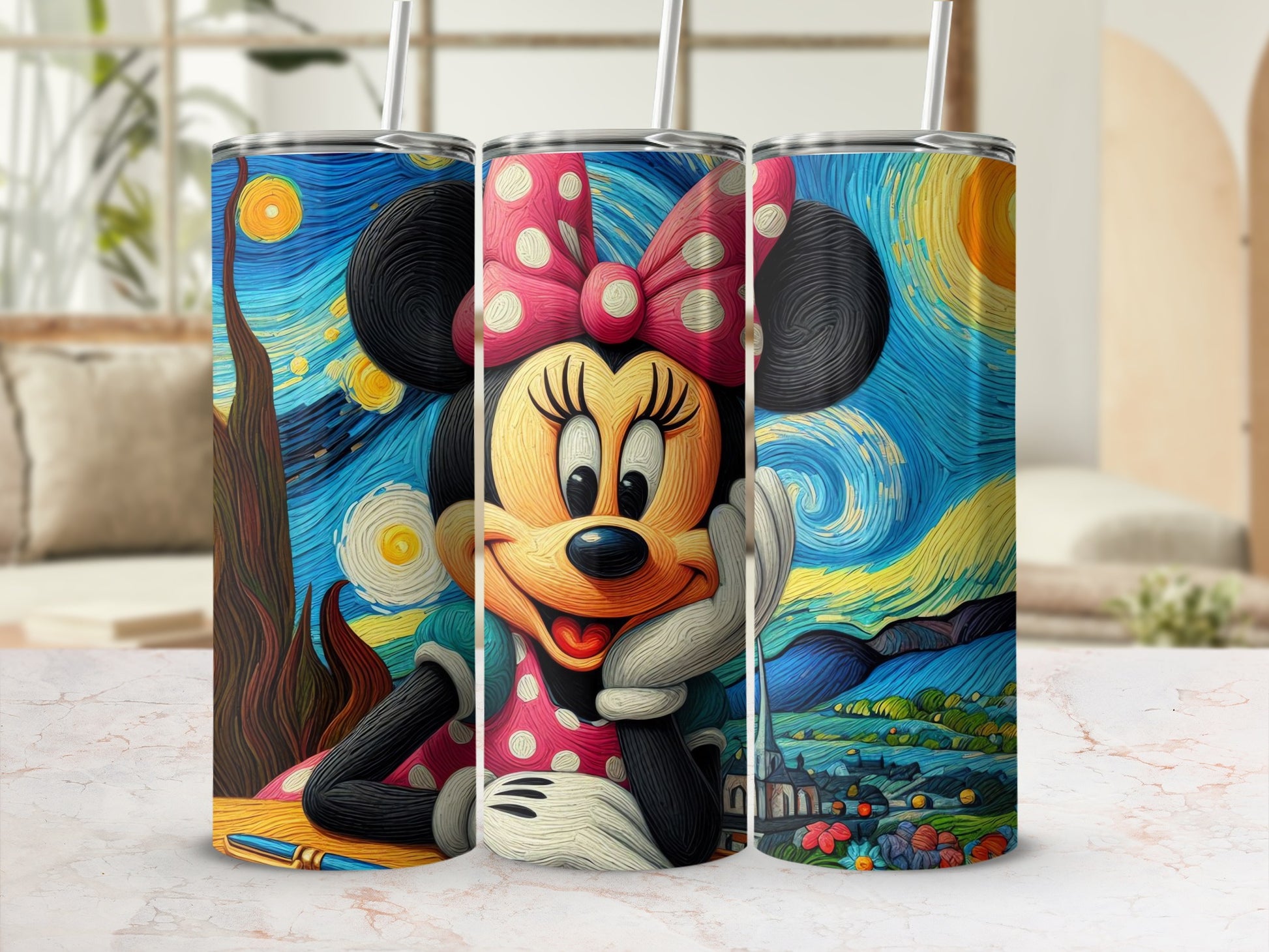 Whimsical Cartoon Character Inspired Tumbler Set