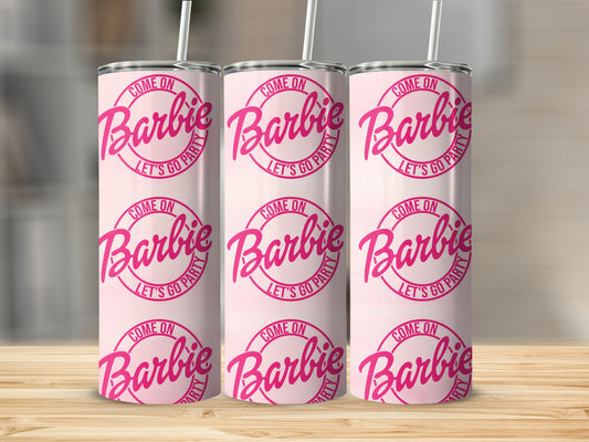 Come On Barbie Lets Go Party Pattern Design Tumblers