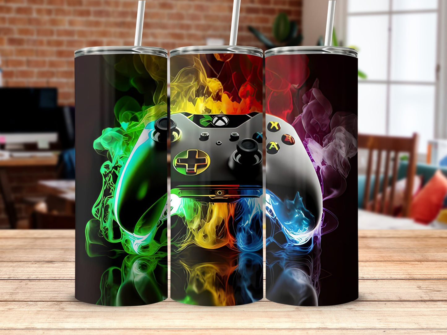 Vibrant Xbox Controller Themed Insulated Tumbler