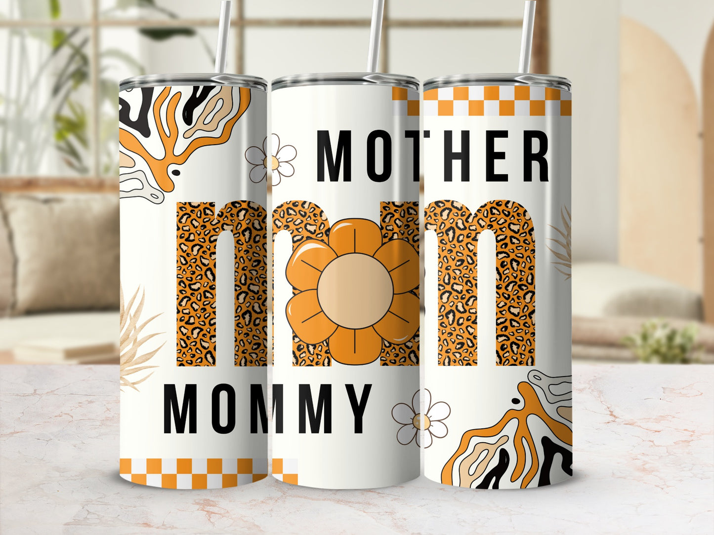 Lovely Floral and Animal Print Mother Tumbler Cups
