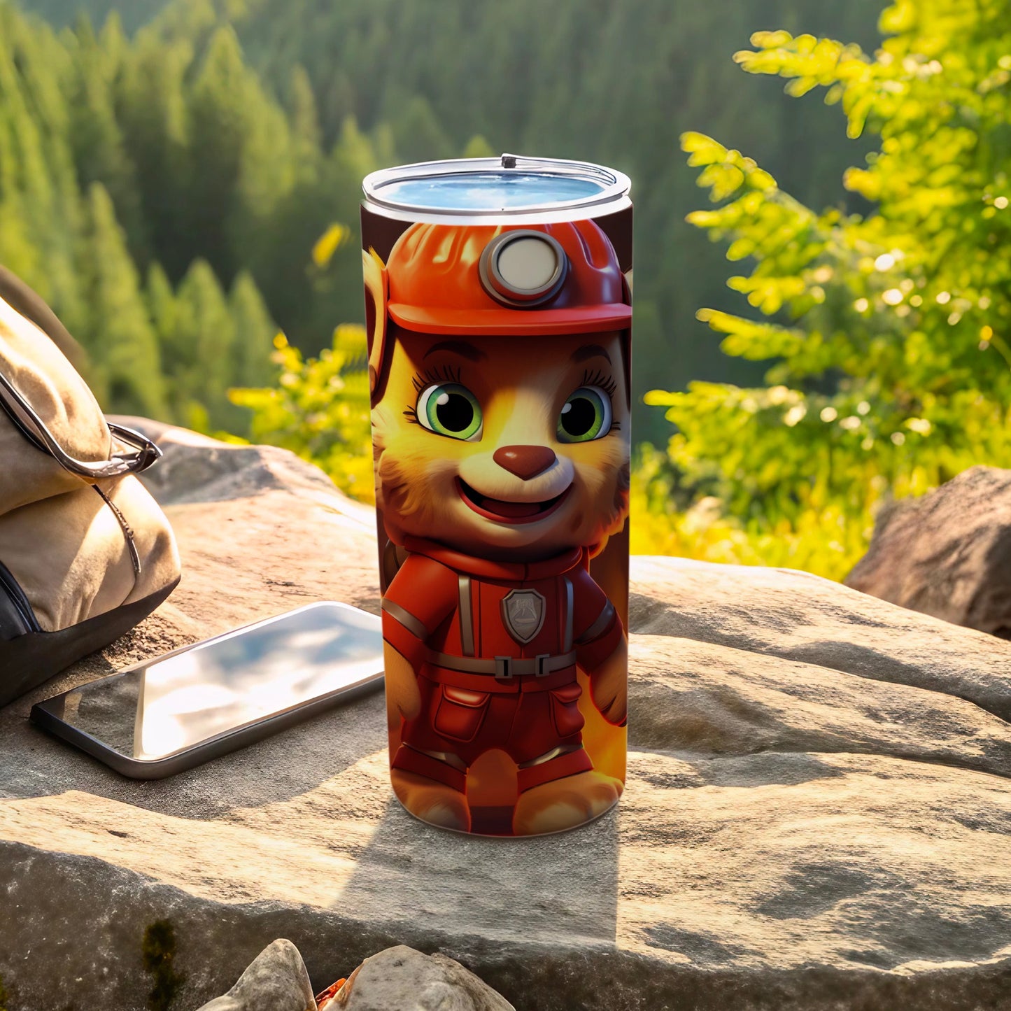 Cute Animal Character Orange Uniform Travel Mug product type
Tumbler, Travel mug, Drinkware, Character design, Cartoon character, Animal character, Orange outfit, Miner helmet, Construction theme, Cute design, Beverage holder, Insulated cup, Gift idea, Kids character, Outdoor accessory, Drink container, Themed tumbler, Adventure theme, Unique drinkware, Portable cup