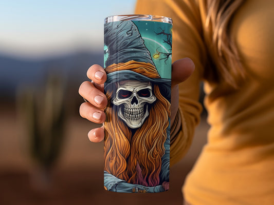 Skull Witch Illustration Insulated Tumbler