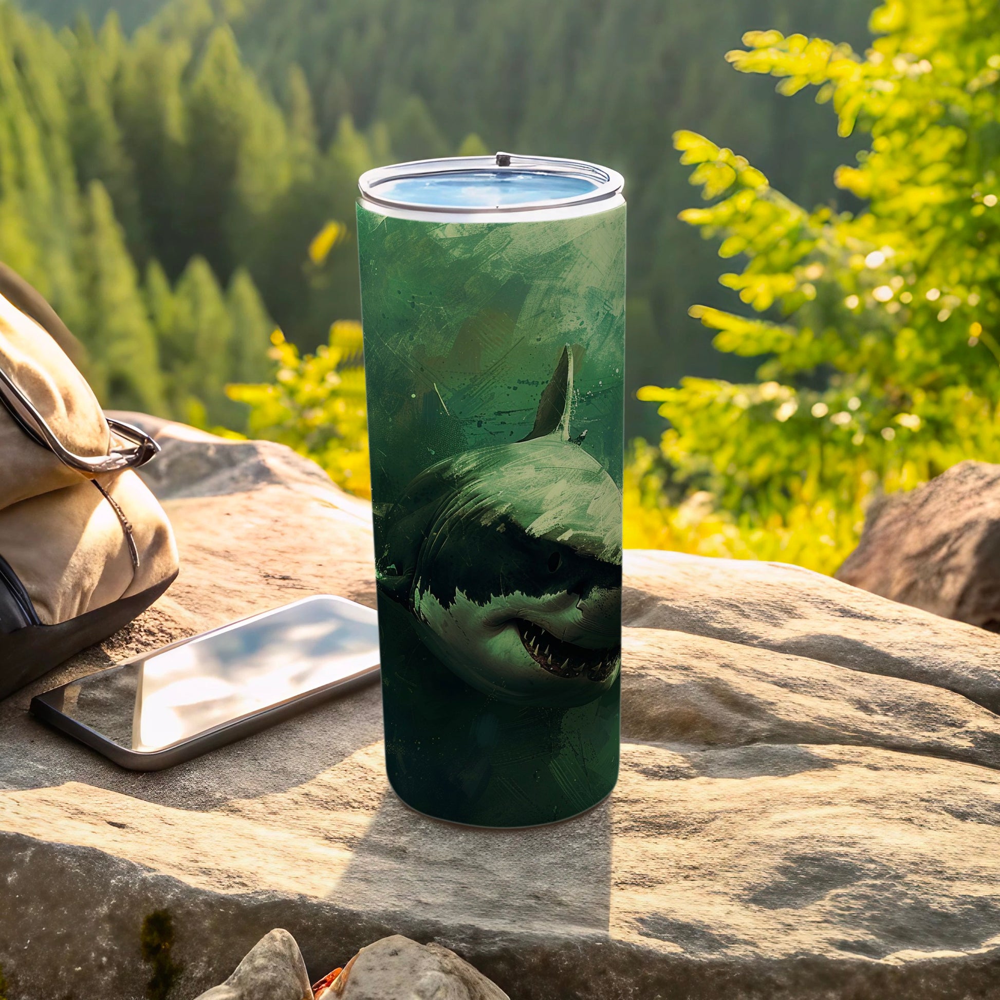 Fearsome Great White Shark Ocean Creature Tumbler