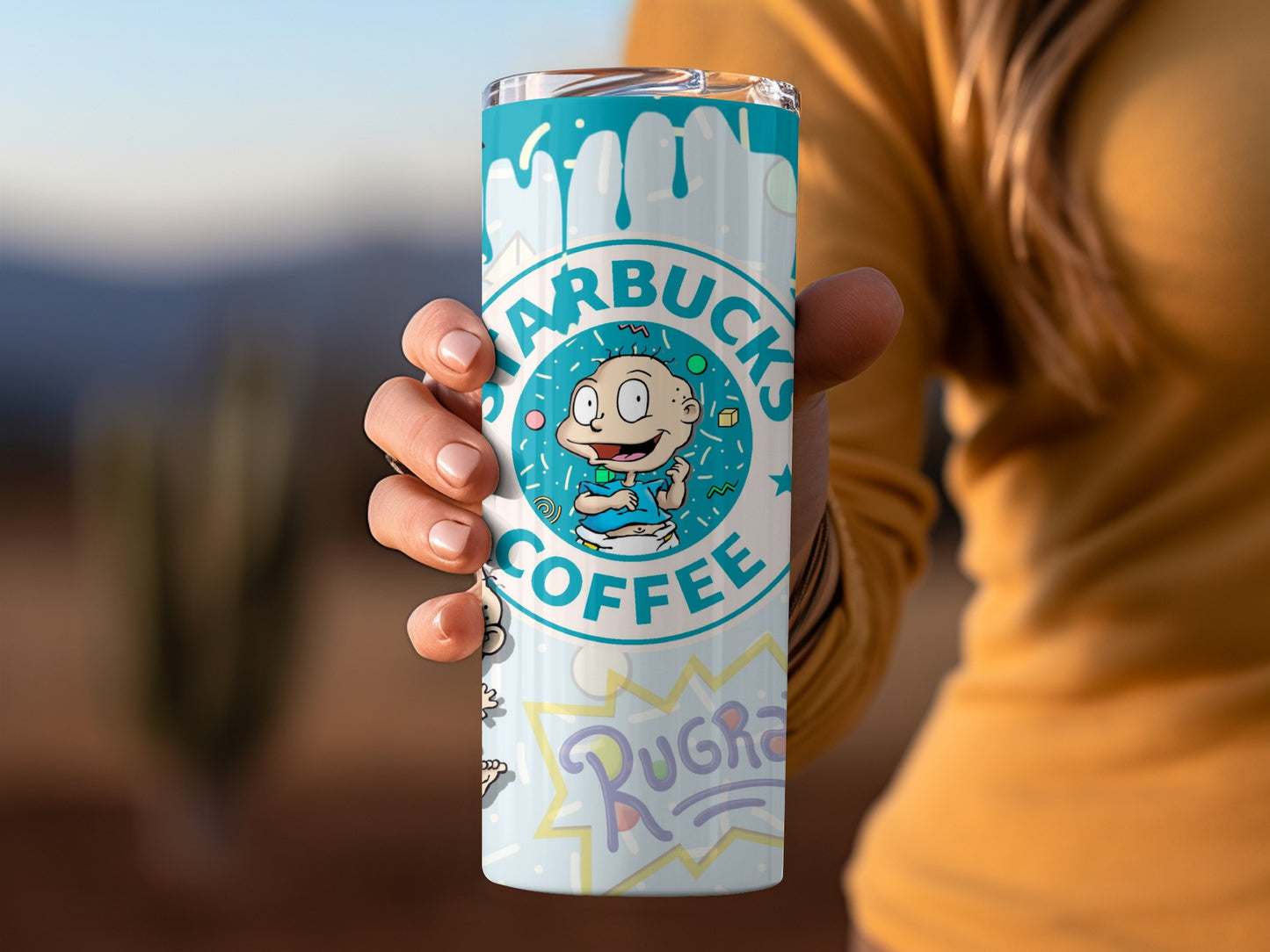 Cute Starbucks Coffee Rugrats Tumbler Travel Mug