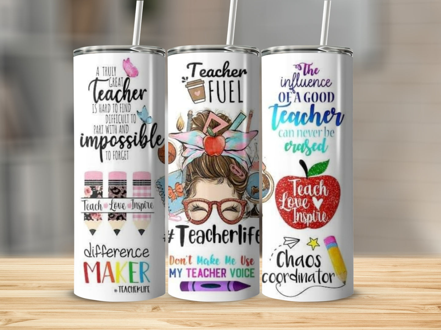 Designs For Teacher With Positive Messages Tumblers