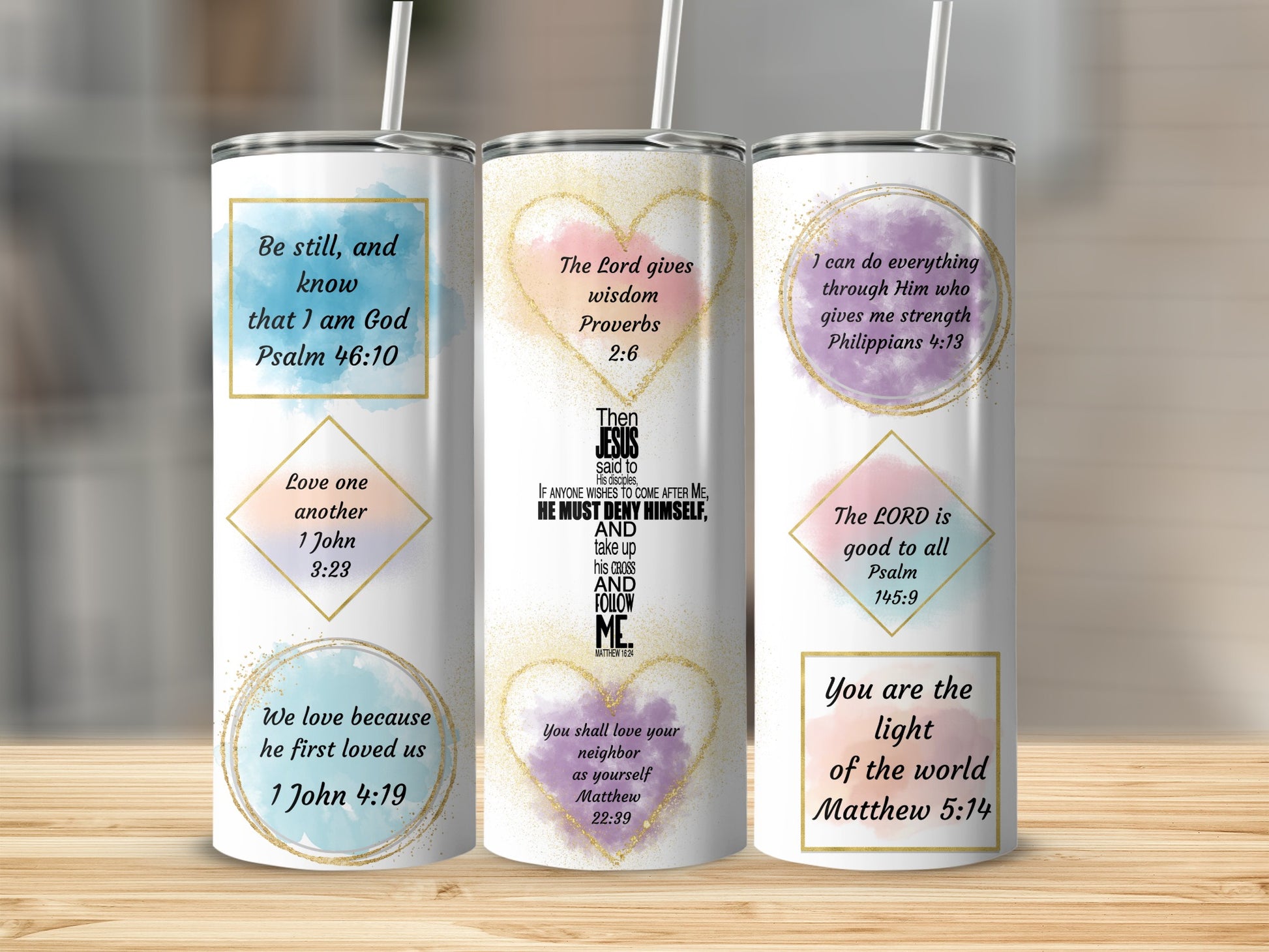 Inspirational Bible Verse Insulated Tumbler Cup