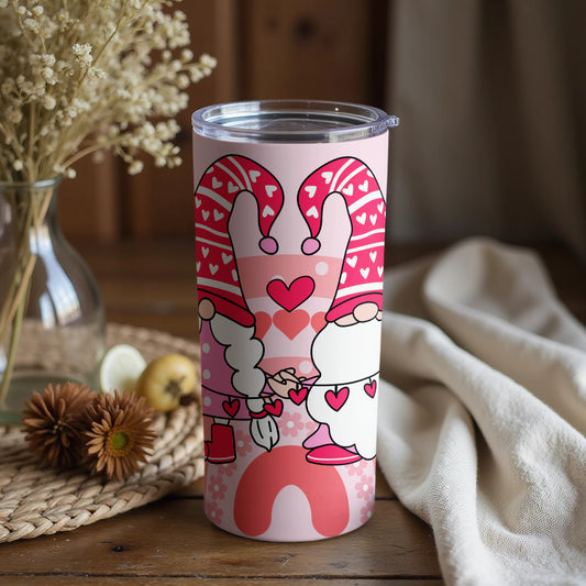 Cute Gnomes with Hearts Love Valentine's Day Tumbler