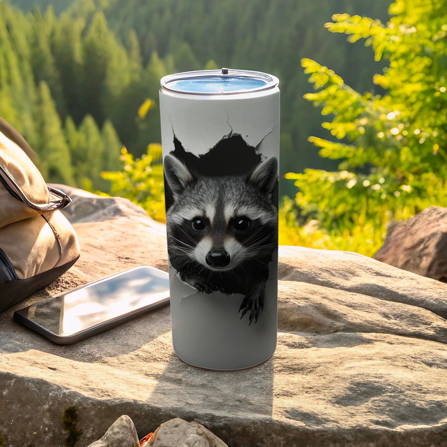 Curious Raccoon Peeking Surprise Outdoor Tumbler product type
Raccoon, Wildlife, Animal, Tumbler, Bottle, Outdoor, Nature, Travel, Cute Raccoon, Raccoon Art, Forest Animal, Unique Design, Gift Idea, Adventure, Drinkware, Beverage Holder, Animal Lover, Camping, Hiking, Wild Spirit