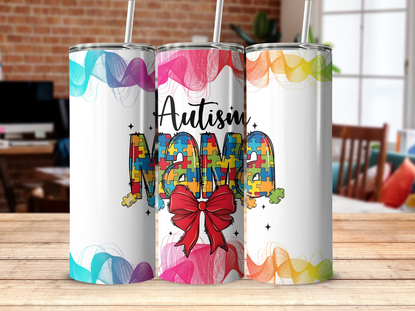 Autism Mama Colorful Tumbler Gift for Special Moms