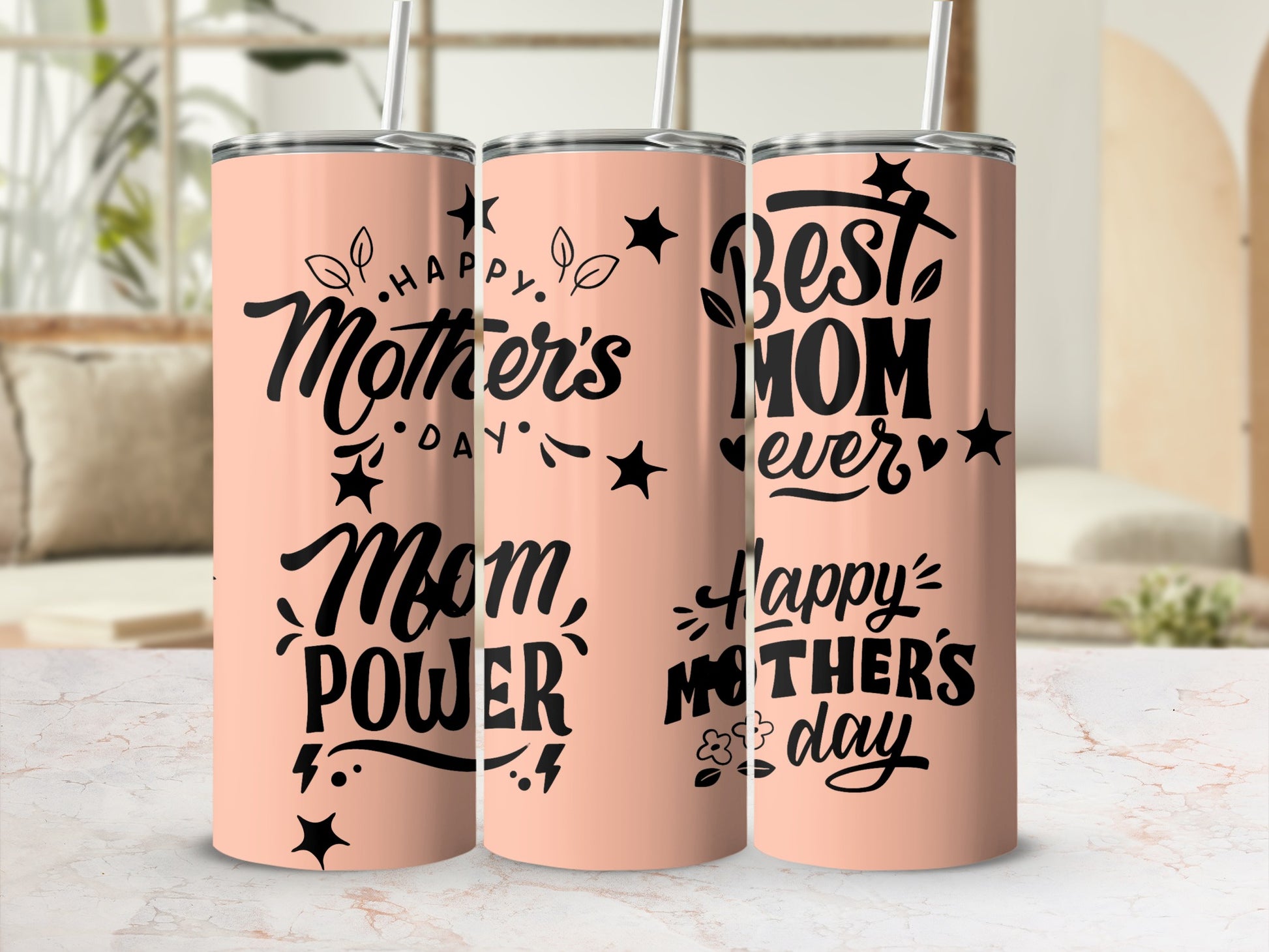 Happy Mother's Day Best Mom Ever Mom Power tumbler