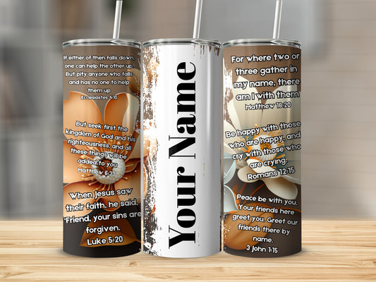 Personalized Inspirational Quotes Tumbler With Straw