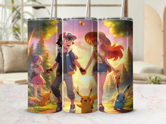 Colorful Anime Adventure Scene Forest Theme Tumbler