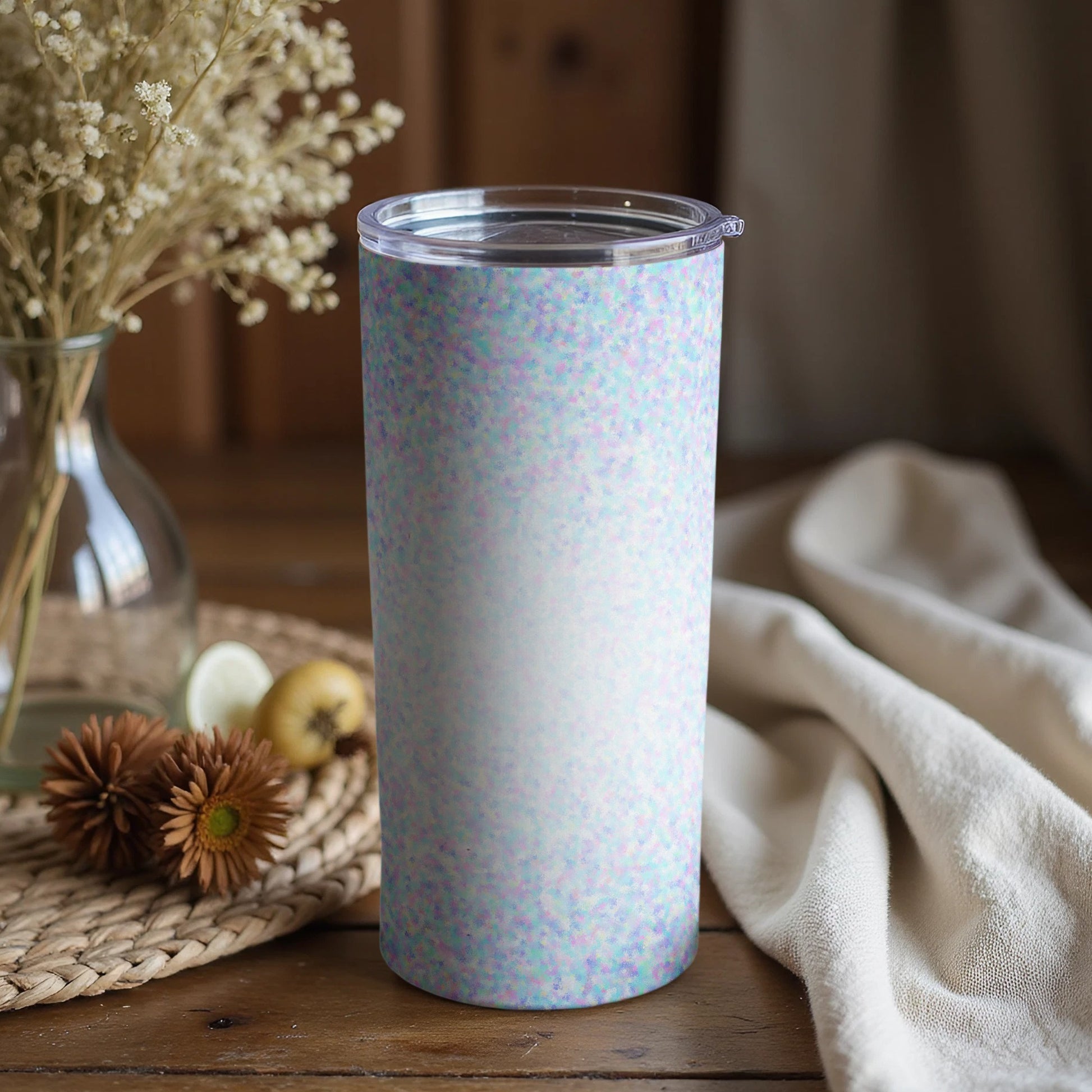 Iridescent Multicolor Gradient Tumbler for Beverages