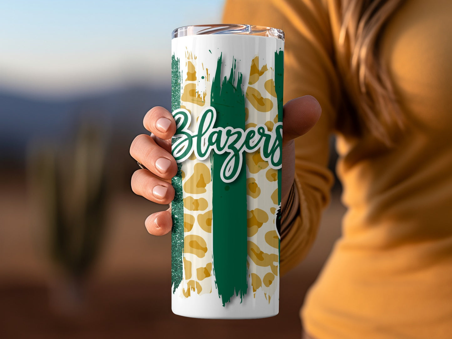 Blazers Dragon Design Bold Stripes Gold Leopard Print Tumblers