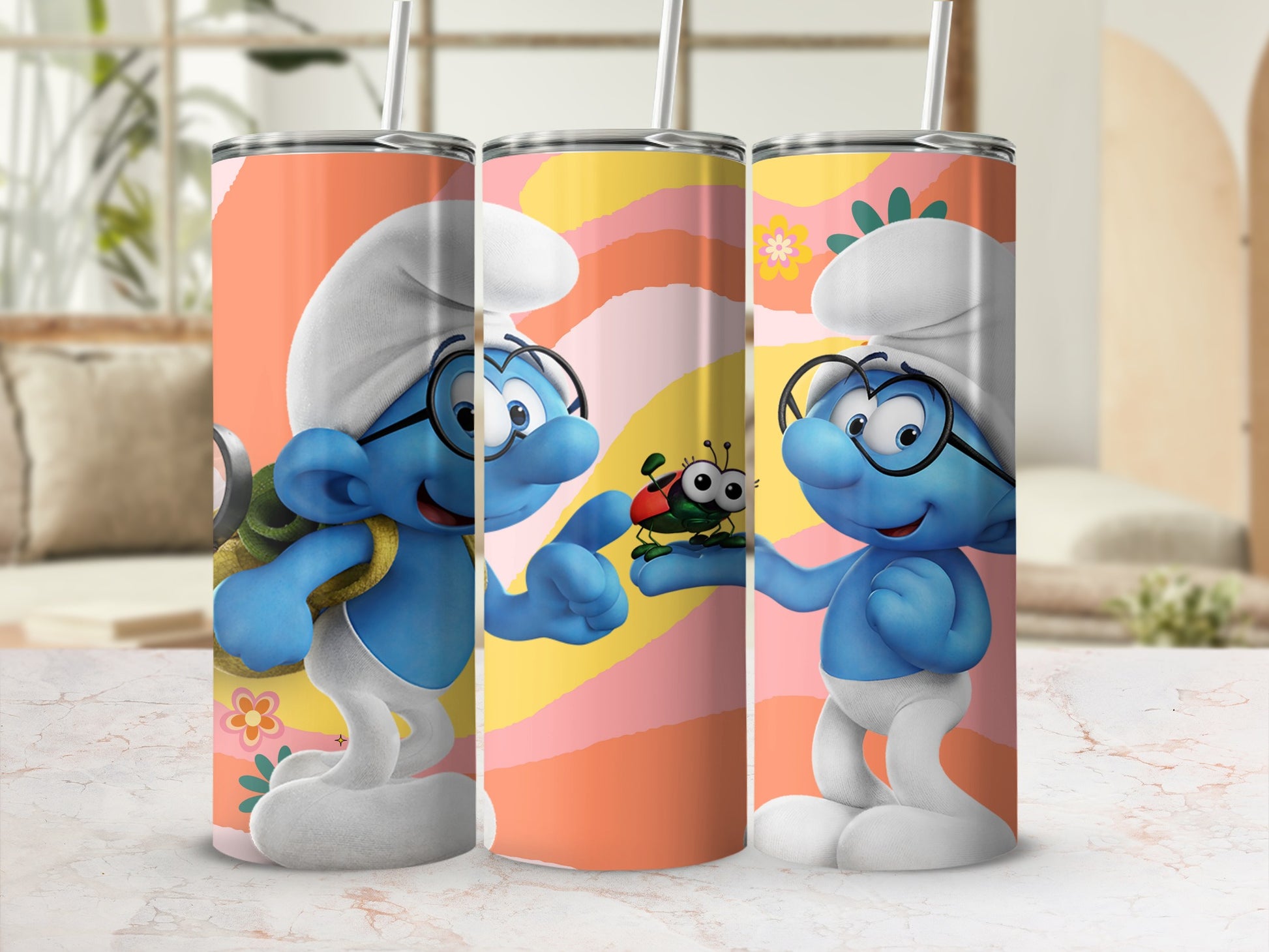Adorable Cartoon Character Insulated Tumbler Cup