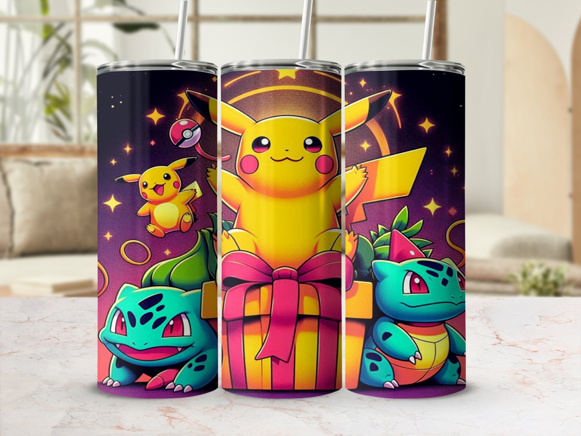 Pikachu and Friends Stainless Steel Tumbler Cup