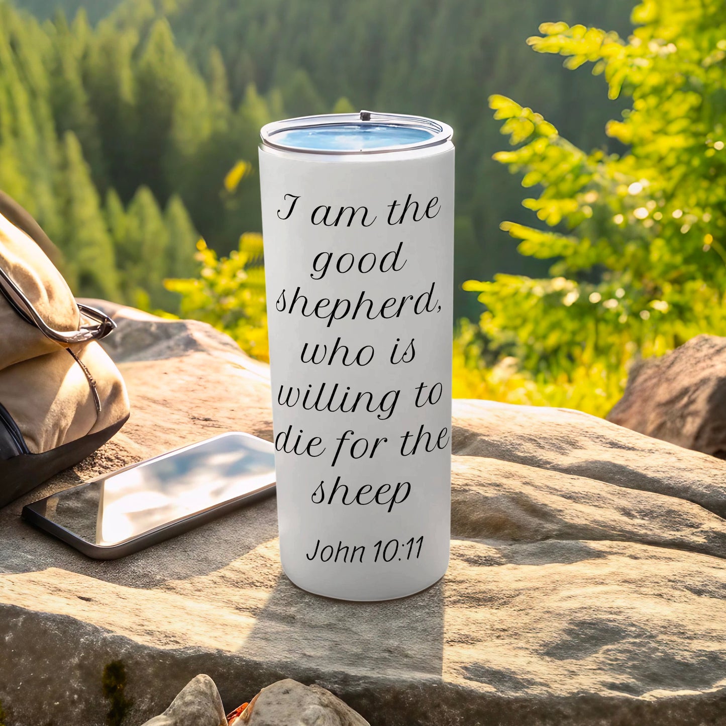 Good Shepherd John 10:11 Inspirational Quote Tumbler