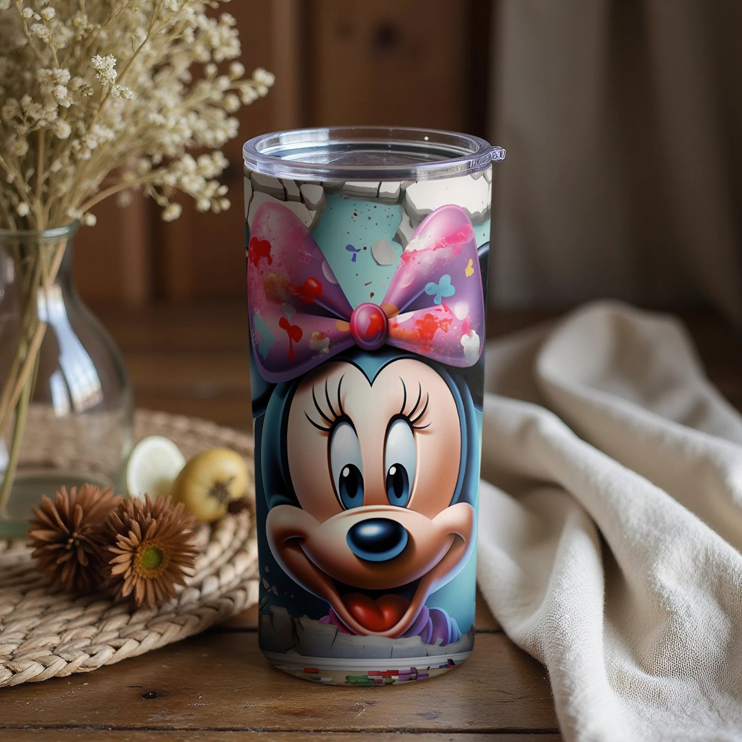 Colorful Minnie Mouse Inspired Tumbler Product