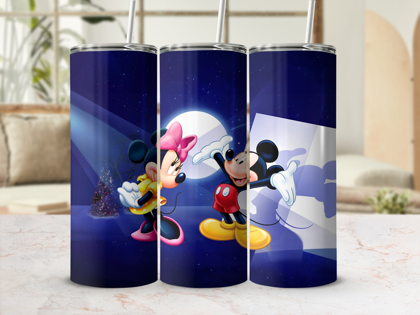 Mickey and Minnie Mouse Night Sky Tumbler