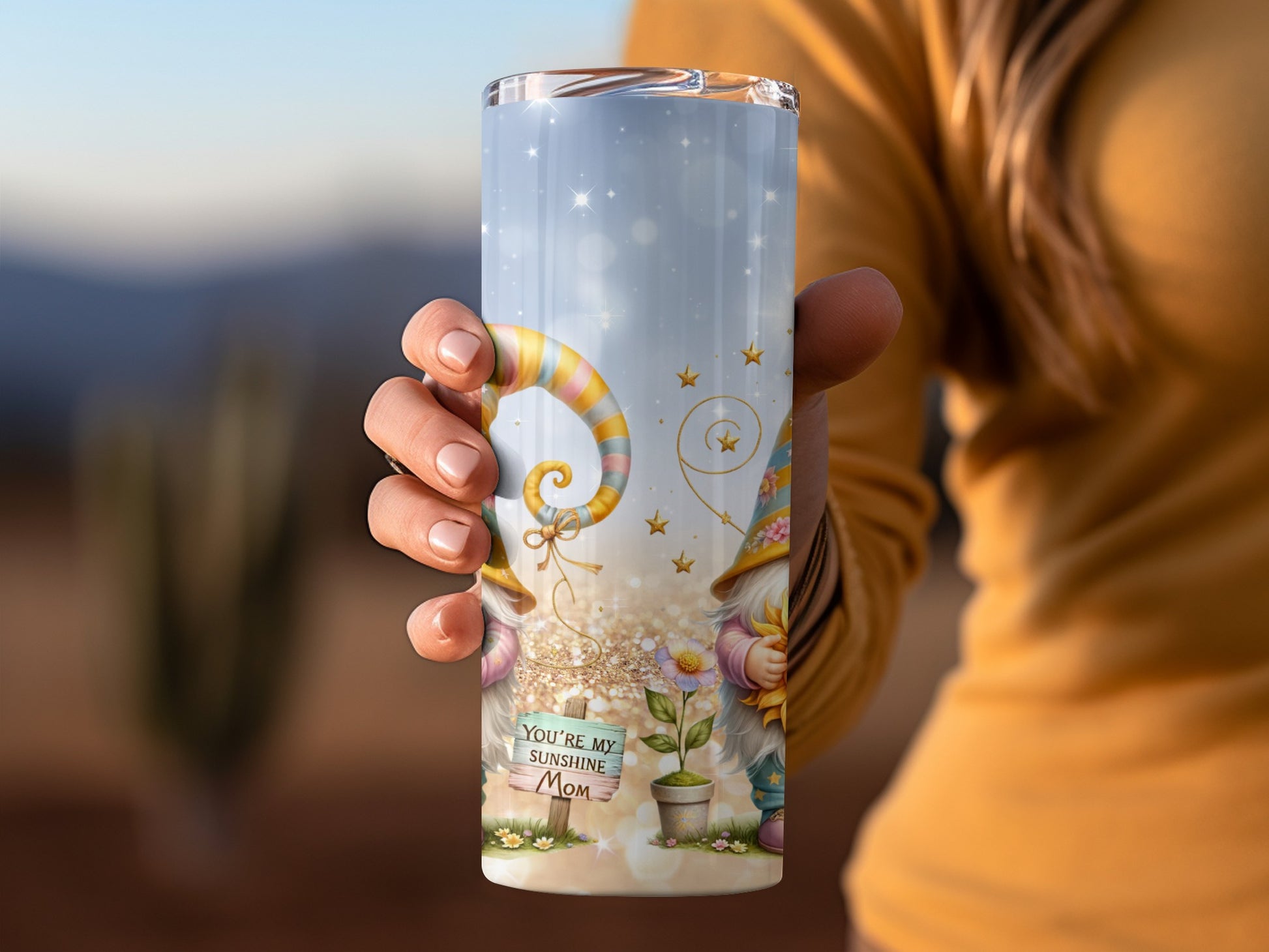 You're My Sunshine Mom Gnome Artwork Tumbler Cup