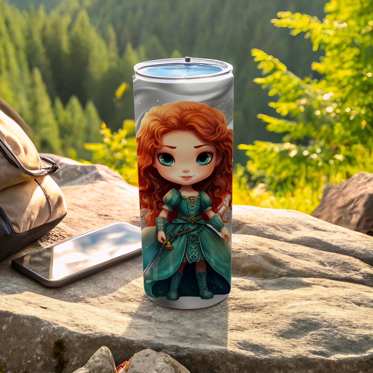 Brave Little Princess Travel Tumbler for Outdoor Adventures