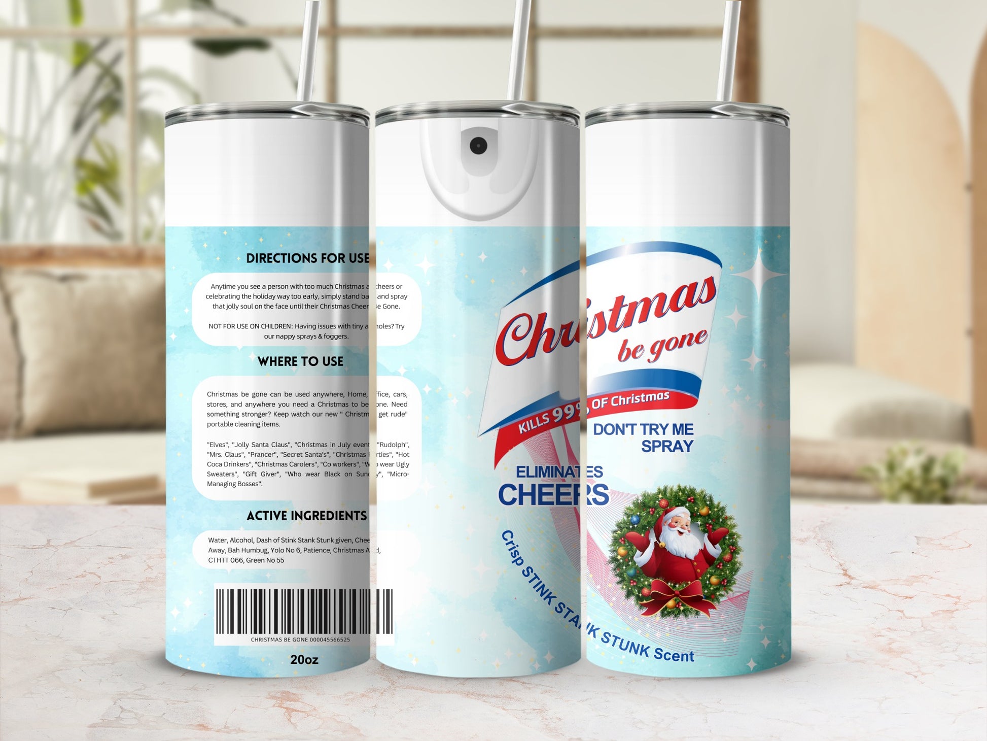 Christmas Be Gone Crisp Stink Stank Stunk Scent Spray