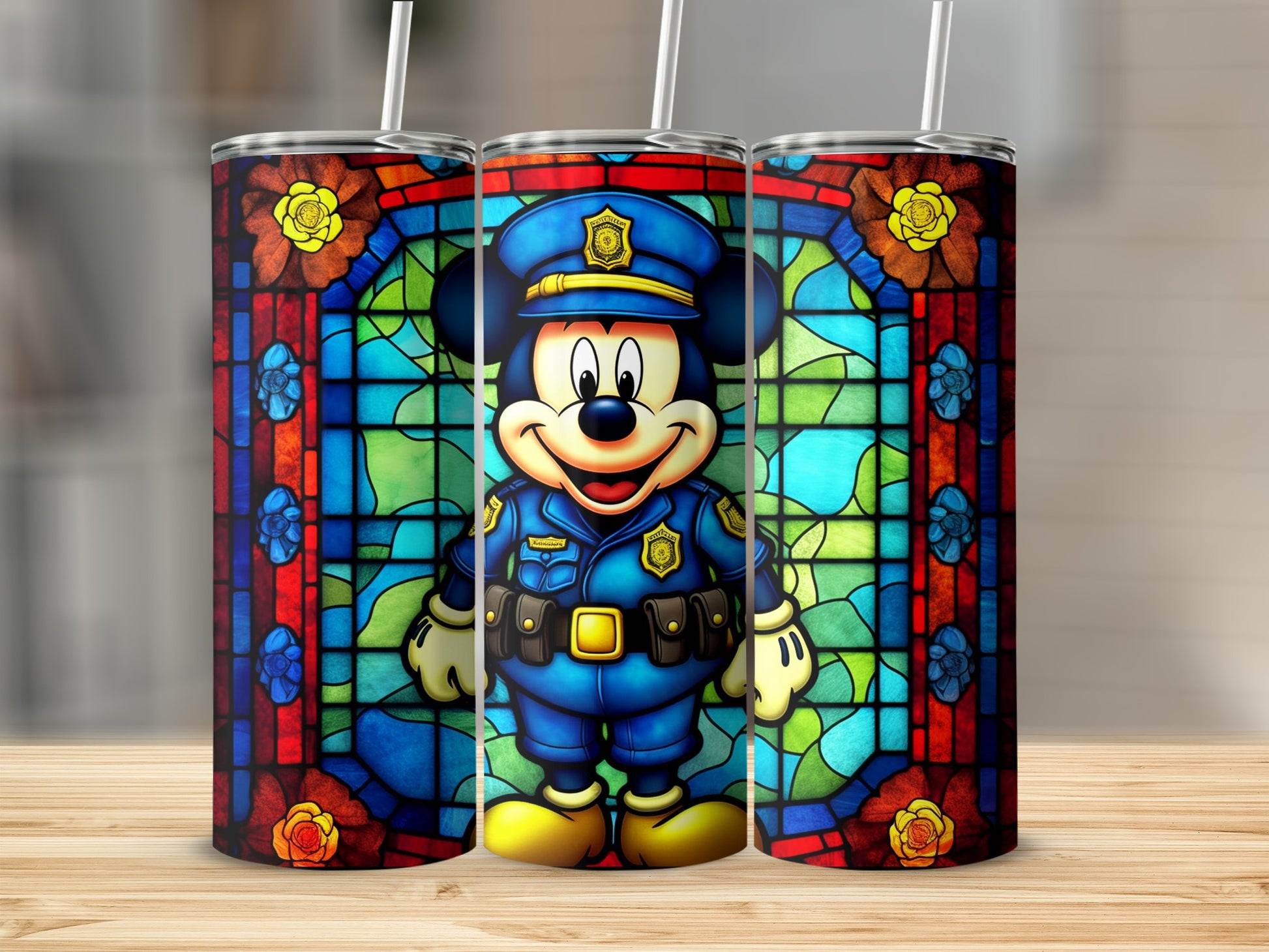 Mickey Mouse in Police Officer Uniform Drinkware