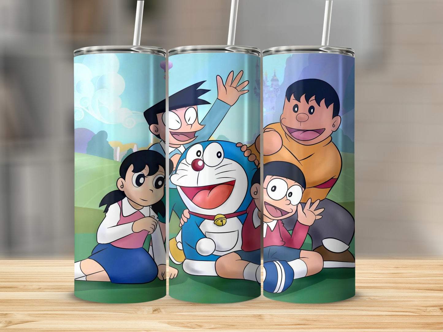 Doraemon and Friends Colorful Graphic Drinkware