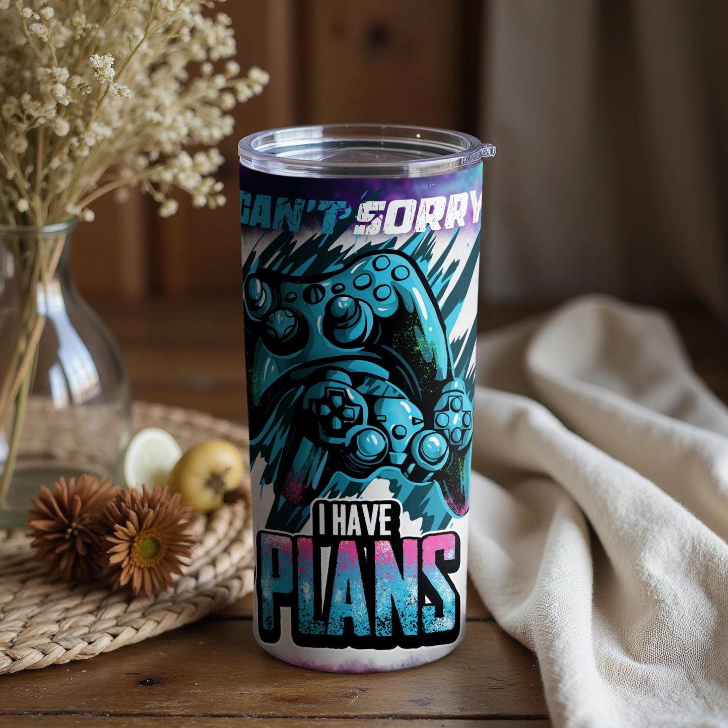 I Have Plans Gaming Themed Travel Tumbler