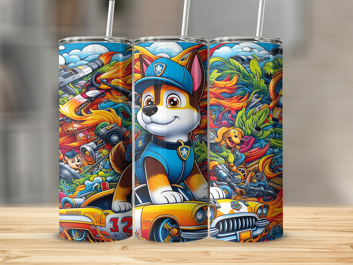 Colorful Animal and Adventure Design Tumbler
