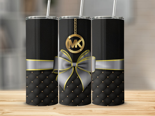 Elegant Black and Gold Insulated Tumbler Cup