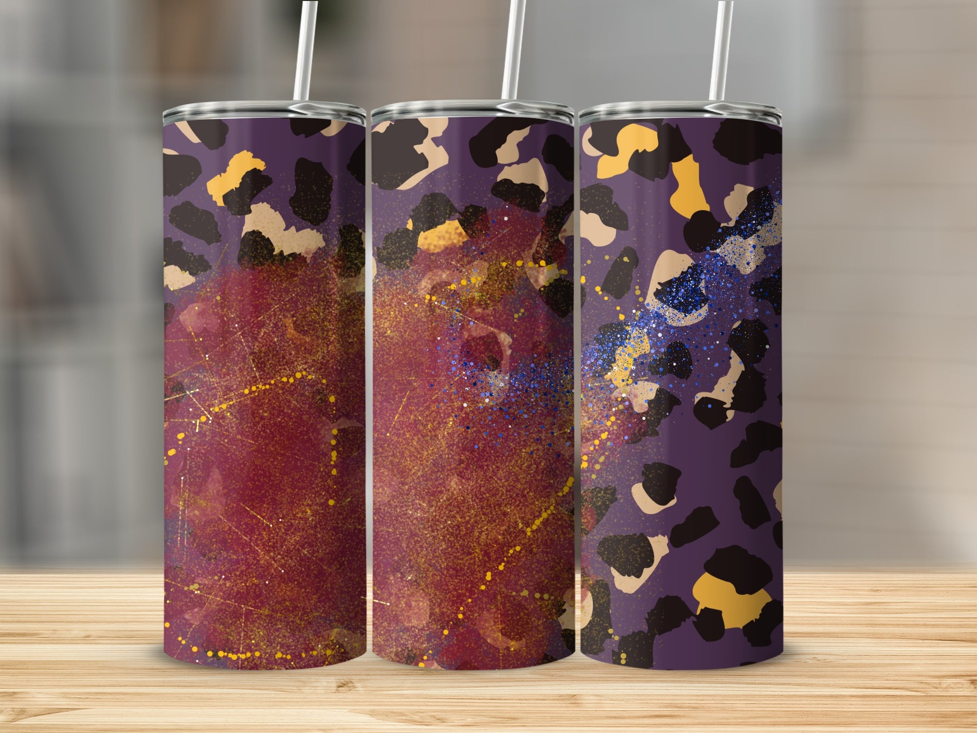 Abstract Animal Print Color Splash Tumbler product