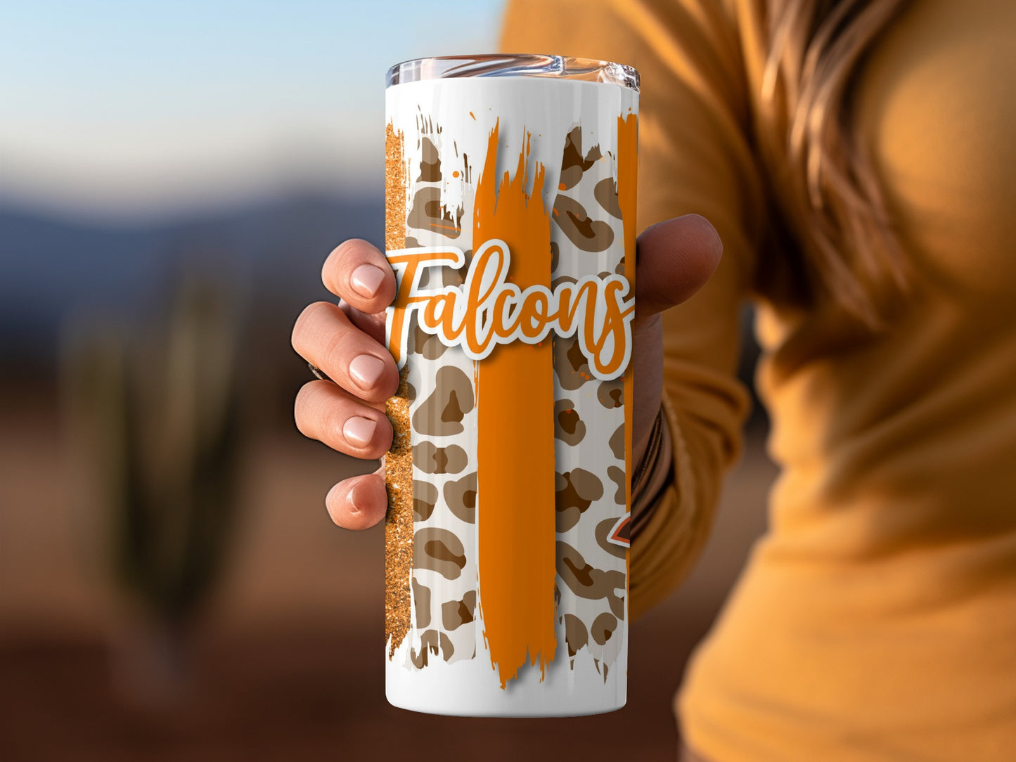 Falcons and Stripes BGSU Logo Digital Design Tumblers