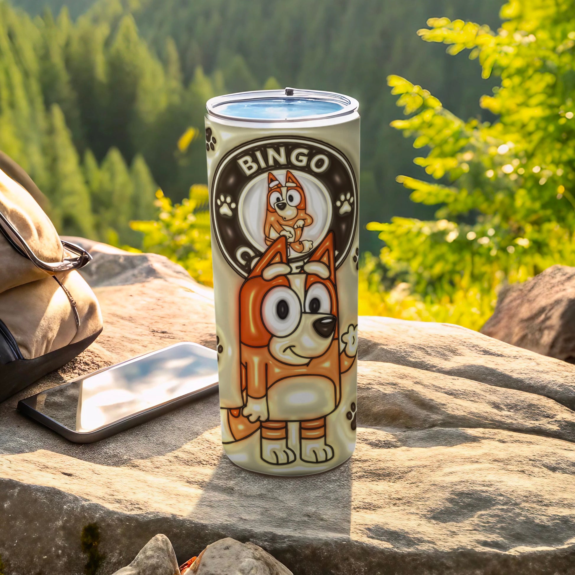 Bingo Cartoon Character Printed Tumbler Cup for Kids