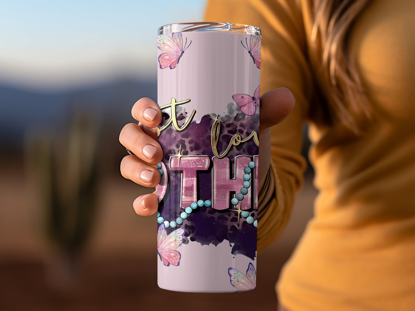 Let It Go Butterfly Design Tumbler Product