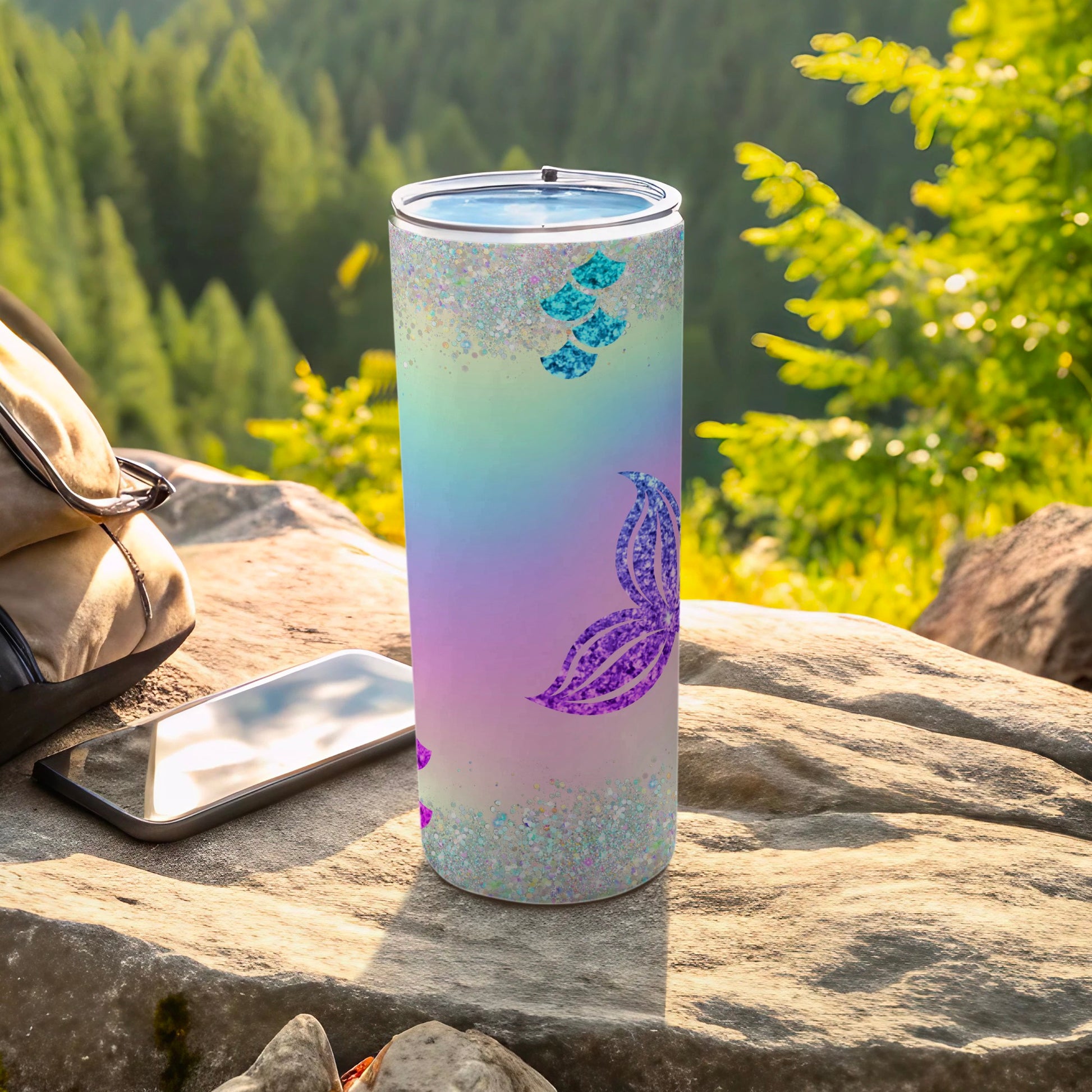 Glitter Mermaid Scale Tail Gradient Tumbler product type