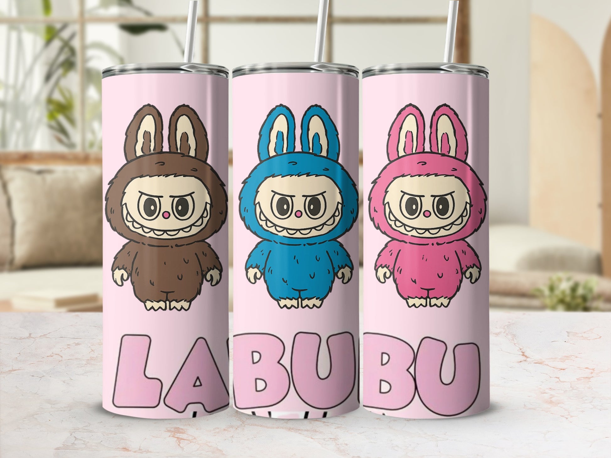 Labubu Bunny Character Design Tumbler Cup