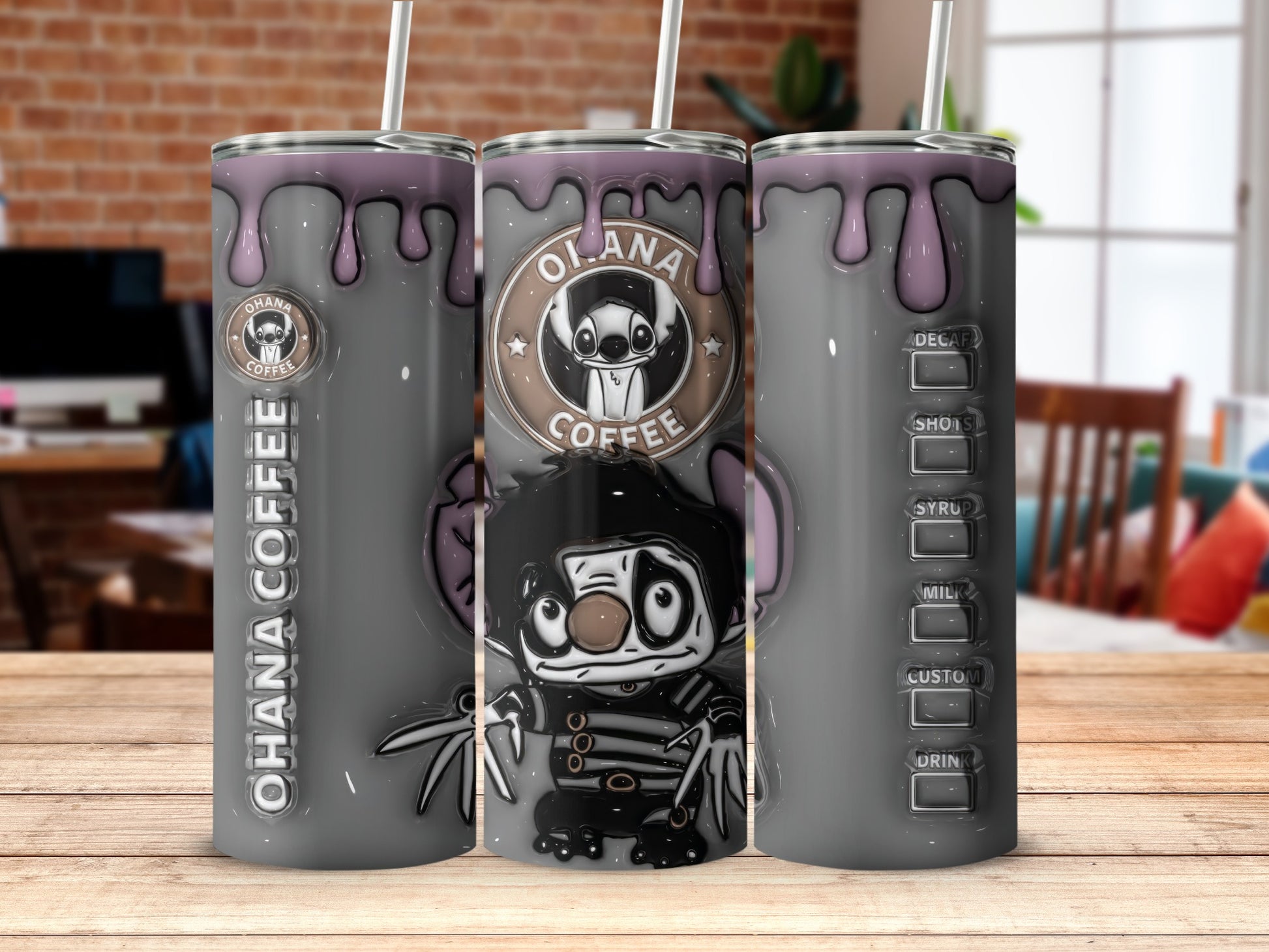 Drip Style Ohana Coffee Tumblers with Custom Options