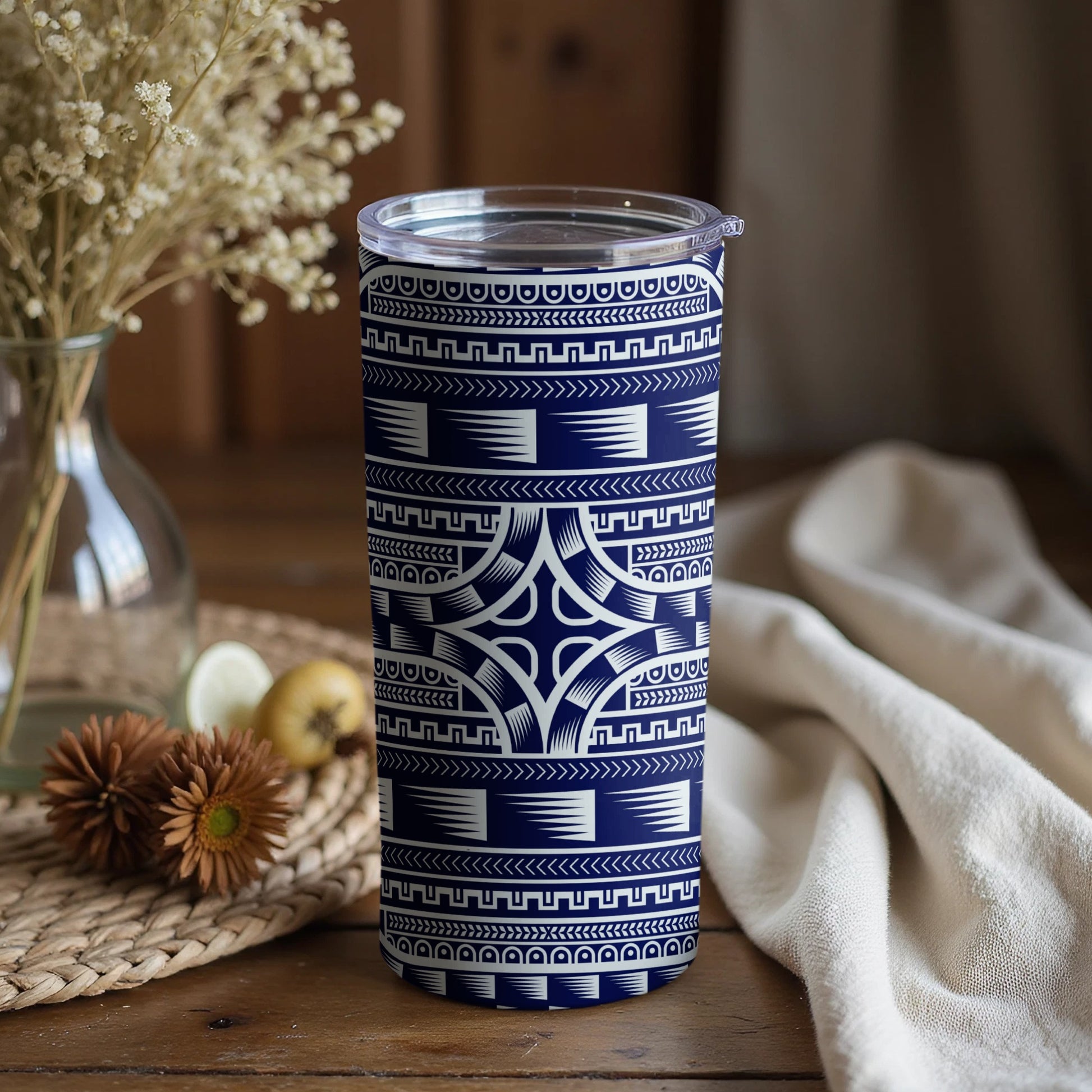 Stylish Insulated Tumbler with Modern Geometric Patterns